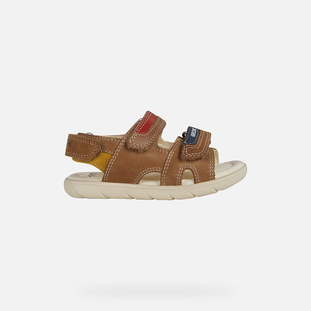 Sandalias Geox Bebe Marrom - Alul Boy - BNYXK8210